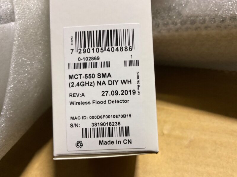 Visonic MCT-550 SMA Wireless Flood Detector - Brand New