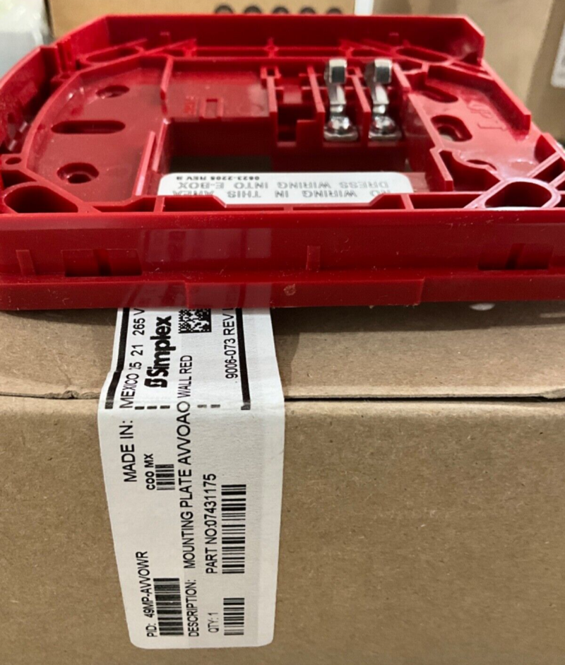 SIMPLEX 49MP-AVVOWR Mounting Plate Avvoao Wall Red