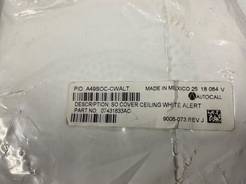 AUTOCALL A49SOC-CWALT COVER CEILING WHITE ALERT