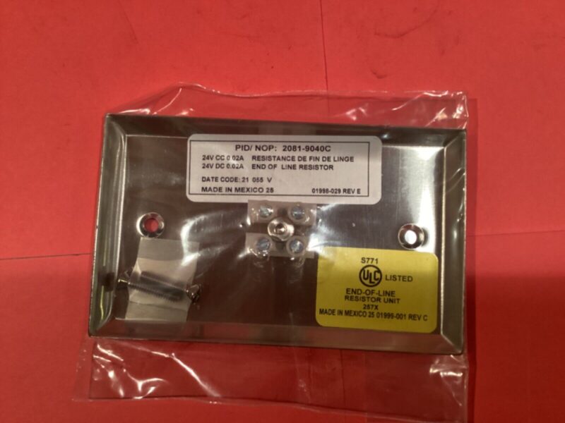 Simplex 2081-9040C End of Line Resistor Plate,stainless,No resist - Image 2