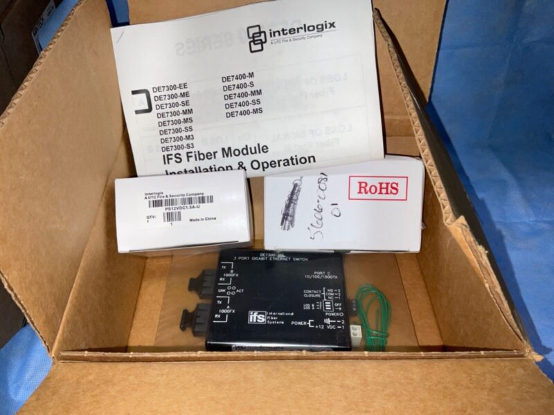 Interlogix UTC Fire & Security DE7300MS Three Port Ethernet Gigabit Transceiver
