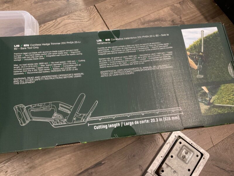 Parkside 20V Cordless Hedge Trimmer With Battery And Charger! NEW!!!! - Image 5