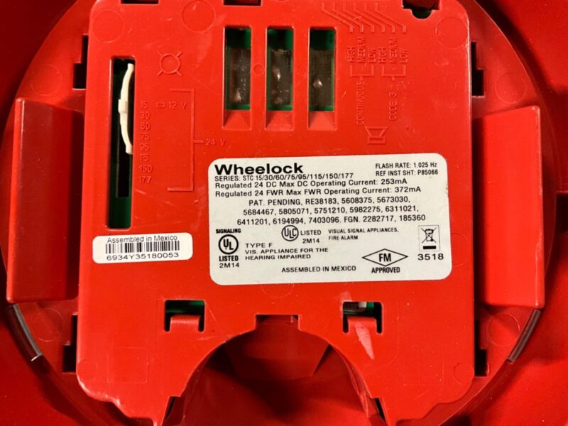 Wheelock 24VDC Horn-Strobe Ceiling-Mount - Image 2