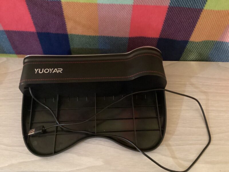 YUOYAR LED Light Car Seat Organizer Front Seat with two USB ports