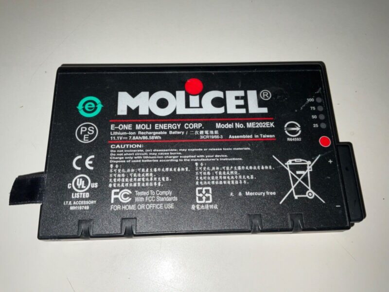 Philips Molicel E-ONE Moli Energy Corp ME202EK 11.1V 7.8Ah 15 Pack Untested