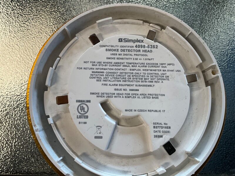 SIMPLEX 4098-5252 SMOKE DETECTOR HEAD - Image 2