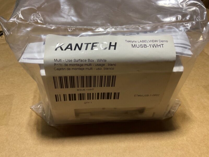 Kantech MUSB-1WHT Plastic Surface Mounting Box, White