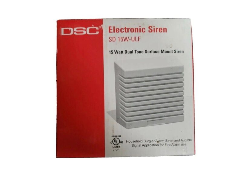 DSC Electronic Siren - SD 15W-ULF - 15 Watt Dual Tone Surface Mount Siren