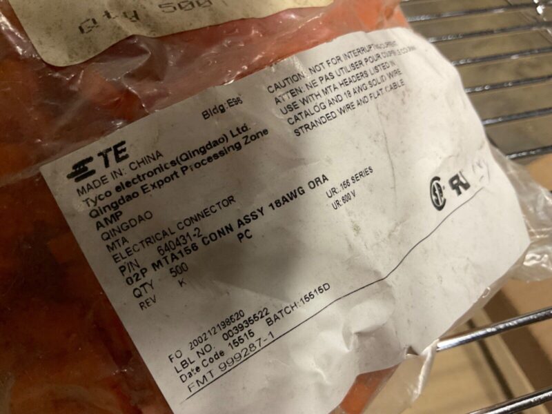 TE Connectivity 640431-2 AMP Connectors - Bag of 500 Pieces!