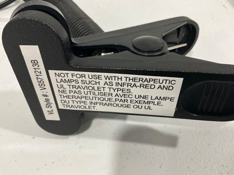 Adjustable Desk Task Lamp Clamp Clip Black VS571213B - Image 2