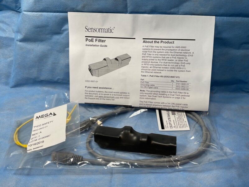 Sensormatic 0352-0657-01 I/K ENET POE Filter Gige 0101-0680-01