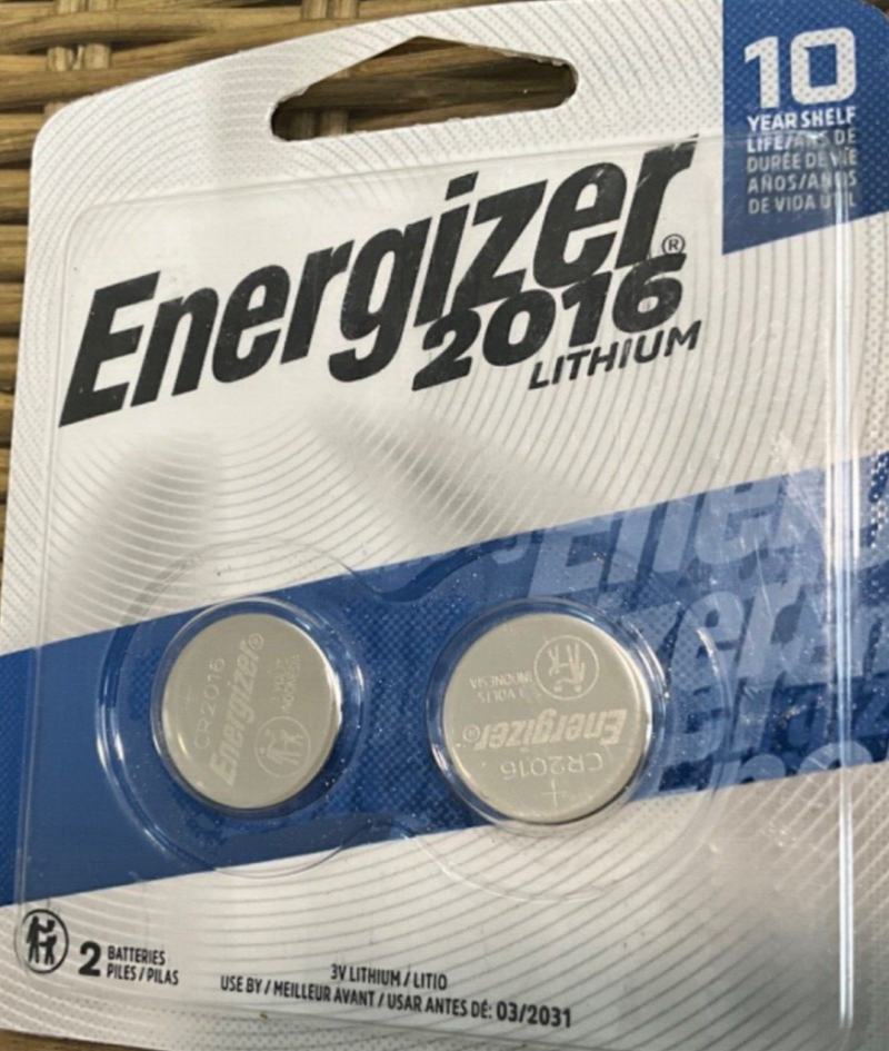 Energizer 2016 Lithium Batteries pack of 2 [ Expire 2031 ]