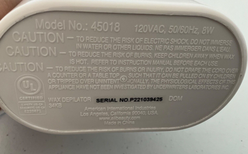 Clean+easy Personal Wax Depilator 45018 Without Box Used - Image 2