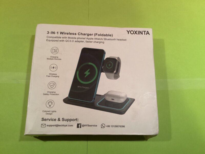 YOXINTA 3-IN-1 WIRELESS CHARGER (FOLDABLE) PINK