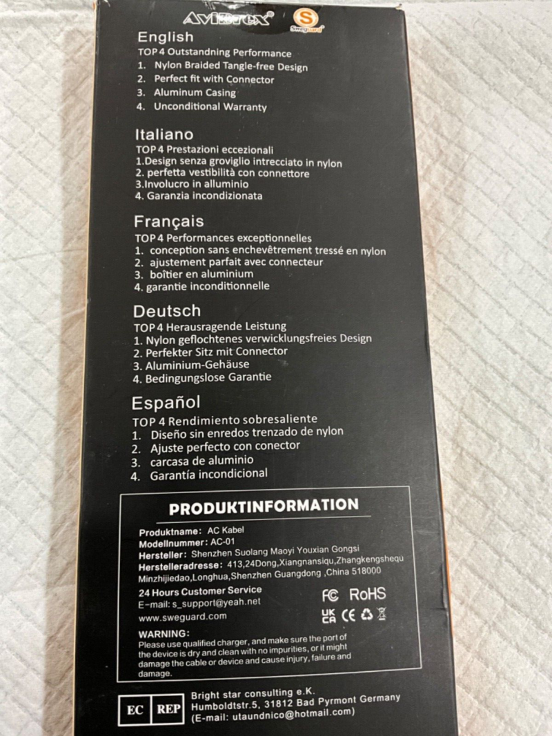 Nylon & Braided USB C Fast Charging Cable 2pack Open Box - Image 2