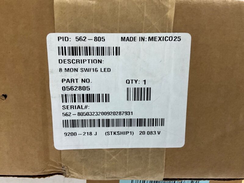 SIMPLEX 562-805 - 8 MON SW/16 LED ( Sealed)