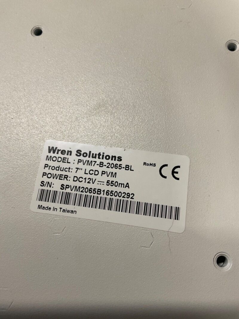 Wren Solutions - PVM7-B-2065-BL 7" LCD PVM, IP Camera - Image 2
