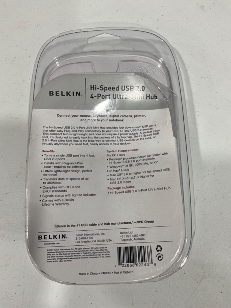 Blekin Hi-Speed USB 2.0 4-Port Ultra-Mini Hub Sealed - Image 2