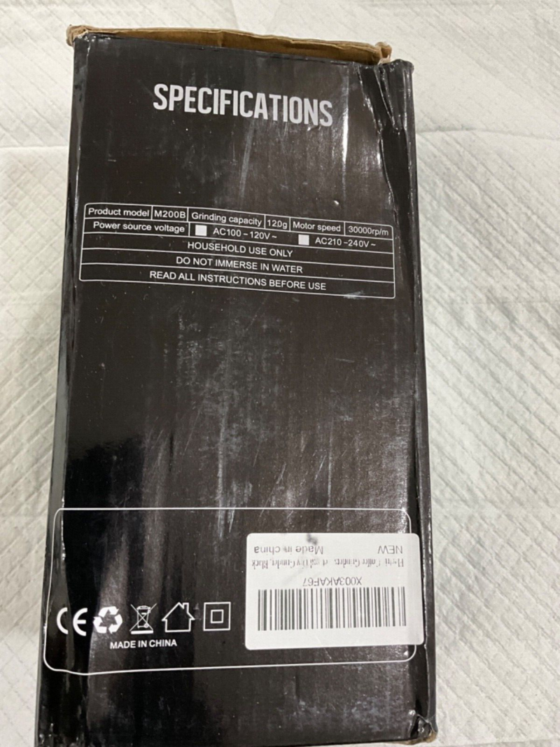 Electric Coffee Grinder M200B Black Open Box - Image 2