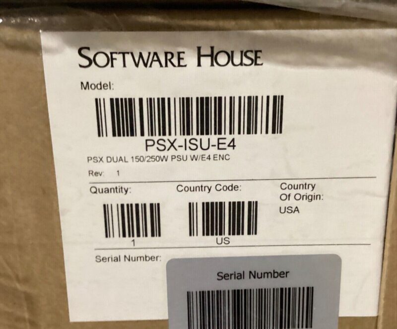 Software House PSX-ISU-E4 Dual 150/250W Power Supply W/E4 Enclosure NEW!