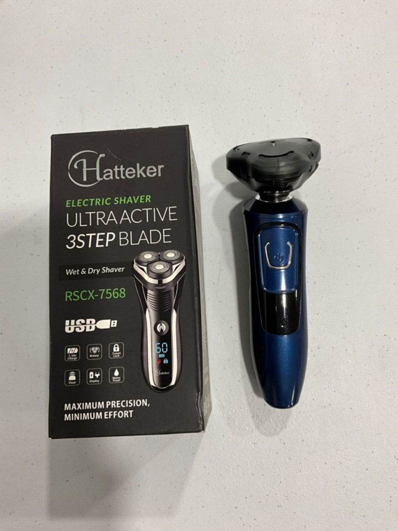 Hatteker Electric Shaver Ultra Active 3Step Blade Wet & Dry Shaver RSCX-7568