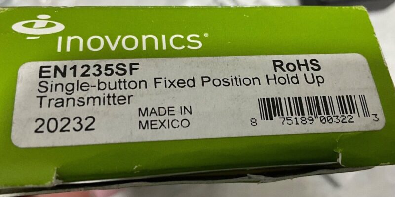 Inovonics EN1235SF Single-button Fixed Position Hold Up Open Box - Image 2