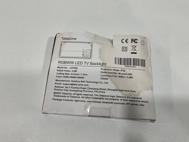 Tatazone RGBWW LED Lights for 60-65 Inch TV LR7002 Open Damaged Box B0B823C8XD - Image 2