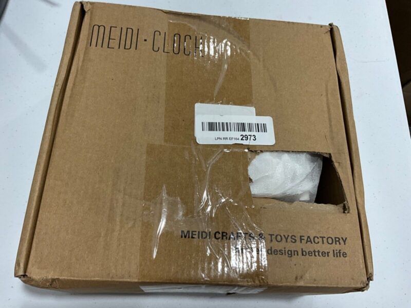 Meidi Clock Meidi Crafts & Toys Factory White MD8809 Open Box