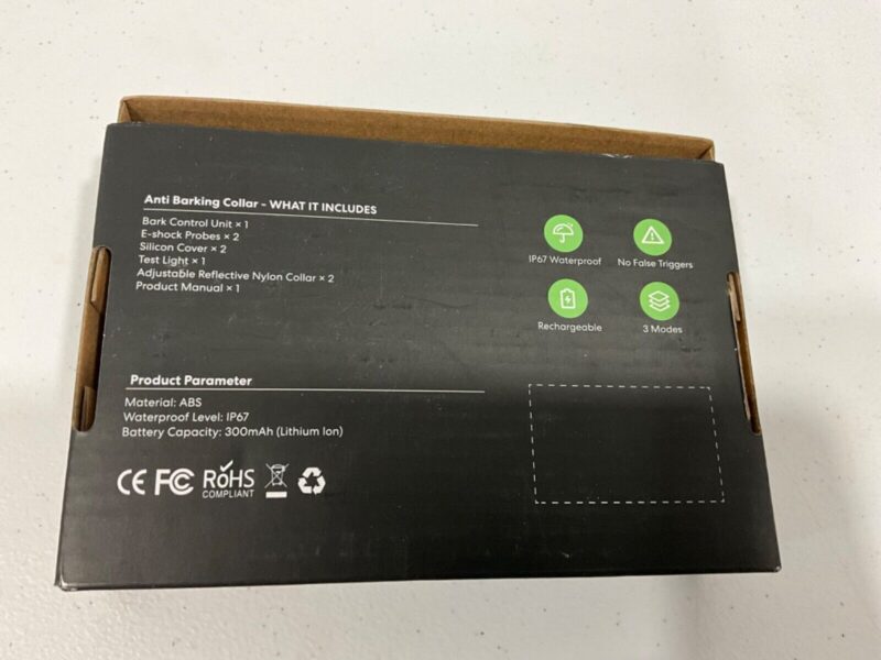 Smart Dog Bark Control Collar PB20 Black and Green Open Box - Image 3