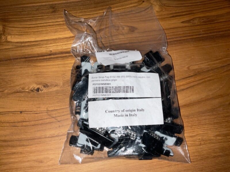 Tyco S-ST02-AM-B SONAR SNAP TAG BLACK ( 30 PC )