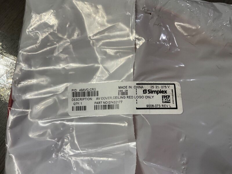 SIMPLEX 49AVC-CRS CEILING RED COVER - Image 2