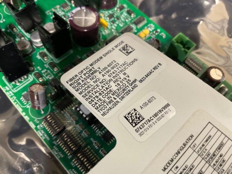 AutoCall A100-6073 SM Fiber Modem Single Mode Right Port - A190-9023 - Image 2