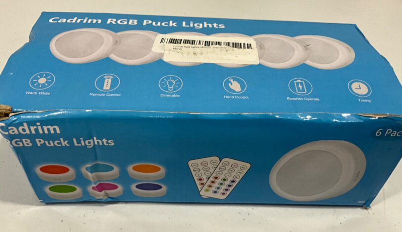 CADRIM CG10003 RGB Puck Lights 6 Pack